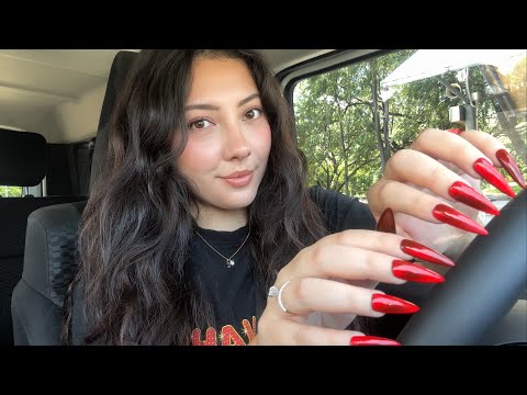 ASMR in my car (tapping and scratching)