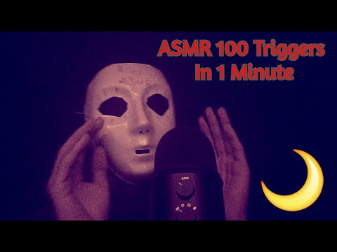 ASMR 100 TRIGGERS IN 1 MINUTE - BLIND ASMR