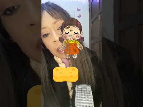 asmr esponja na boneca #shortsfeed  #shortsvideo