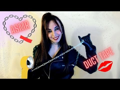 ASMR | DUCT TAPE YOUR MOUTH |KIDNAPPING YOU | CHAIN, LEATHER, GLOVES SOUNDS | DOMINANT GIRLFRIEND