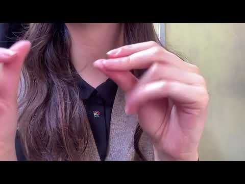 *ASMR* dry hand sounds and hair tracing -- lofi asmr (-ω- )