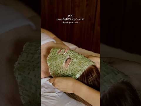 Soothing ASMR scalp massage with the sandalwood comb #relax #asmr