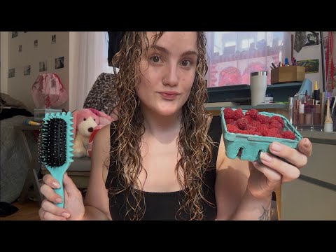 Curly Hair Routine & Creating Joy w/o Friends (farmer’s market slay ASMR)