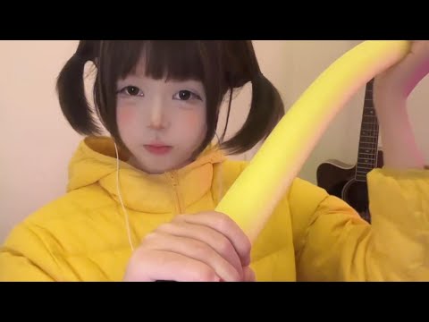 Cute Girl Touching Microphone Gently | Relaxing ASMR for Sleep