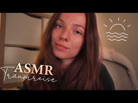 ASMR✧ geflüsterte Traumreise🌅​ Sonnenuntergang am Strand - mit Papiergeräuschen [German/Deutsch]