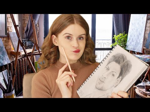 Sketching you ASMR Roleplay [Pencil drawing sounds]