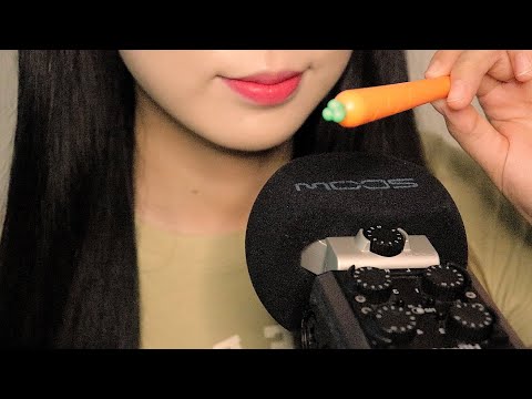 🔥팅글 가득🔥ASMR 당근 볼펜〰️🧡 시각적 팅글, 👄소리, 단어반복, 수다, 탭핑, 집게핀 팅글