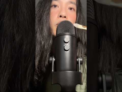 ASMR gibberish 😋 (short version) #asmr #relax #rambling #brushing #shorts