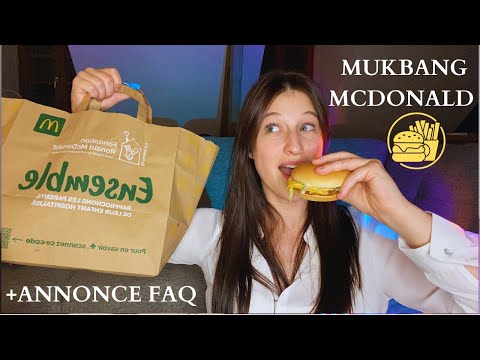 ASMR FR - MUKBANG MCDO 🍔 + ANNONCE FAQ