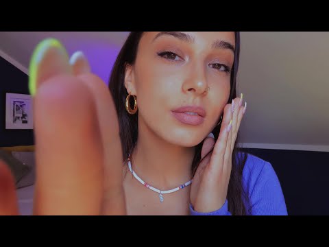 ASMR tracing my face and yours ♡ (slow, whispering, gentle face touching)