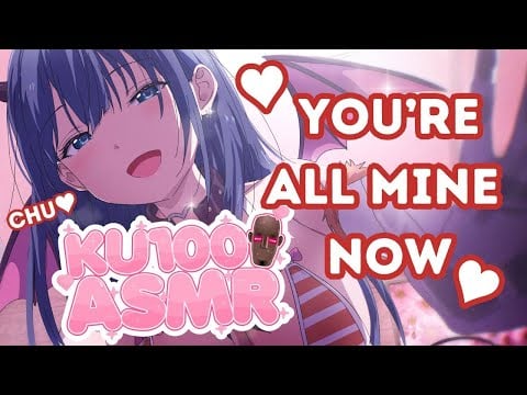 【HQ ASMR/KU100】Caught By a Cute Demon! I'll Claim You! [Heartbeat, Massage, Ear Blowing]