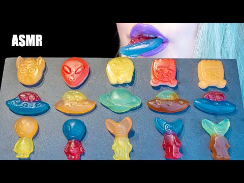 ASMR: ALIEN CANDY, SATURN, FLYING SAUCERS, YODA FRUIT GUMS | Extraterrestrial Candy 🍭[No Talking|V]😻