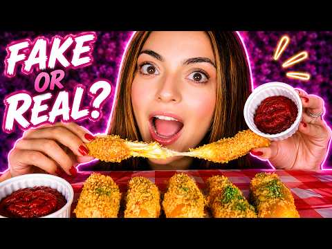 ASMR Fake Food | Making Mozzarella Sticks 👄🧀 (They're Actually Slime!) 😉
