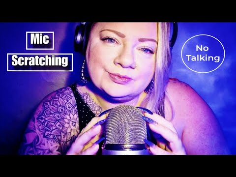 [ASMR] Intense mic scratching w. long nails for tingles/sleep/background noise (No talking)