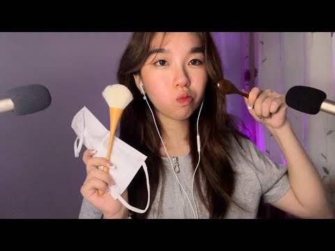 Negativity Removal ASMR 😌 | Medical Mask, Powder Brush & Wooden Spoon Triggers