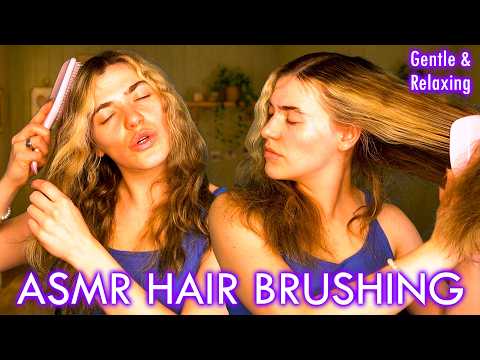 ASMR Self Hair Brushing 🌙 Relaxing Hair Sounds for Deep Sleep & Stress Relief