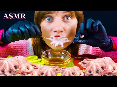 ASMR EATING SPICY BABY OCTOPUS No Talking MUKBANG | Lilibu ASMR