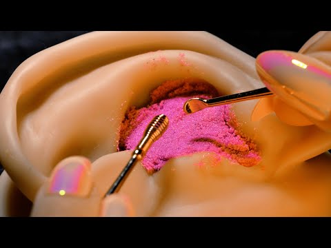 [ASMR] Tingling Ear Cleaning That Goes Deep Into The Ears (Kinetic Sand, Subtitles)