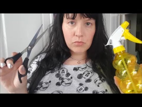 Asmr - Moody Sassy Girl gives you hair wash and haircut !