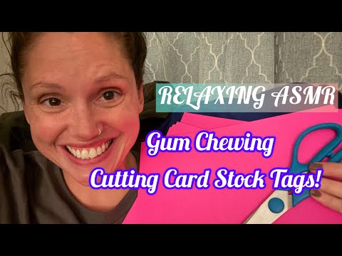 ✂️ Scissor Cutting on Cardstock ASMR | Gum Chewing & Relaxing Sounds (No Talking)