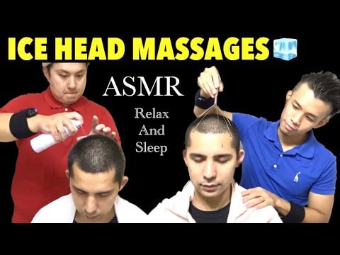 【ASMR】Ice Head Massage/ Combined Past videos #asmrhomejp #headmassage