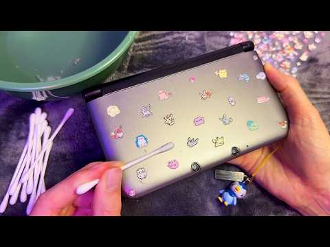 ASMR Restoring My Nintendo 3DS ✨ (Cleaning + New Stickers)
