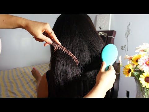 ASMR Hair Brushing, Hair Brushing w. Two Brushes Simultaneously Also (OOH YEA), Hair Brushing Sounds