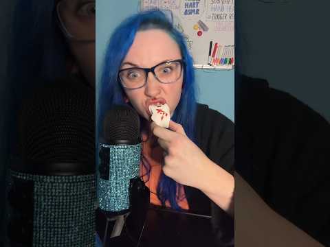 ASMR PEEP MARSHMALLOWS ⛄️🧦(full on ✅⏰) #asmreating #shorts #eatingsounds #asmr