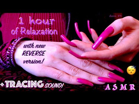 1 HOUR of intense ASMR: binaural sound! 🎧 TRACING + scratching & touches! 💖 Bonus: REVERSE version