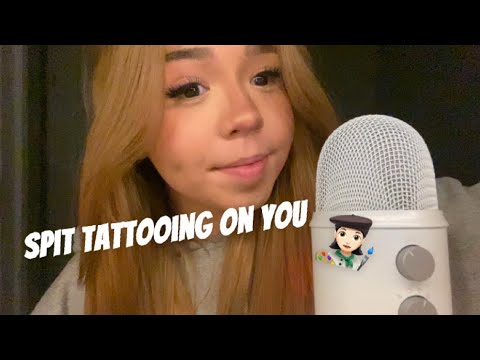 ASMR Spit Tattooing ✨ Inaudible Whispers & Personal Attention 💉💋