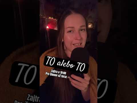 TO alebo TO - zajtra o 19:00! Pre členov už teraz. 🫶🏼 #asmr