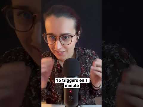 ASMR | 16 triggers en 1 minute #asmr #asmrfr #asmrfrançais #bruitsdebouche #tapping #micscratching