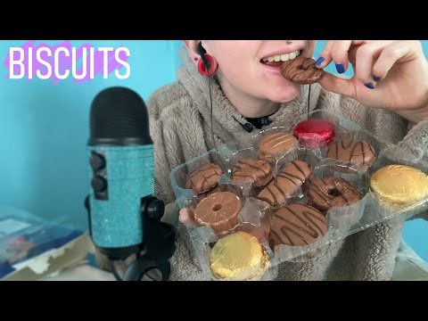 ASMR Eating Chocolate Biscuits 🍪