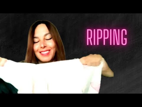 ASMR RIPPING A BLANKET - RUBBING - SCRATCHING - FABRIC SOUNDS