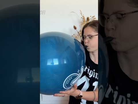 Blowing Blue Huge Balloon 💙🎈#asmr #balloon #asmrsounds