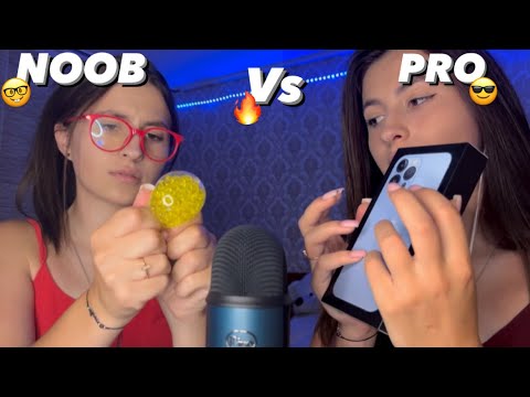 ASMR NOOB VS PRO ASMRTIST | asmr in 1 minute | 1 min battle | credit @Lowe ASMR 💗
