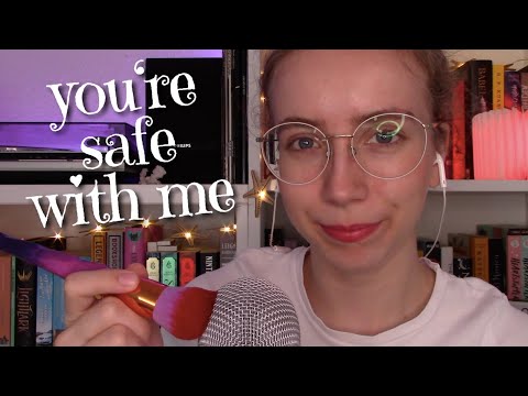 [ASMR] Ear-to-Ear Positive affirmations & Brushing 🌹💜 (personal attention, slowwww whispering)