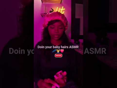 Swoopin your baby hairs late at night in the bathroom #asmr #youtubeshorts #youtube #relaxing