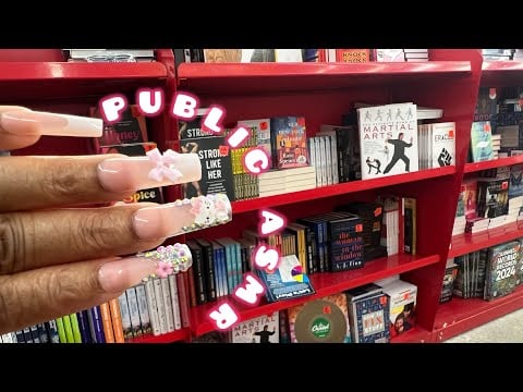 Public Asmr | Lofi Book Tapping, Scratching, Tracing, page Turning