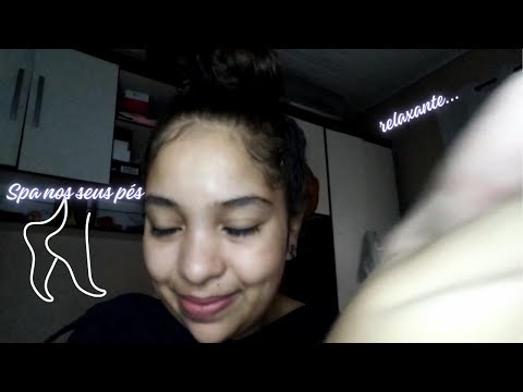 ASMR Spa relaxante nos seus pés| Esfoliação, hidratação, sufilm,muita massagem e muitos sons de mãos