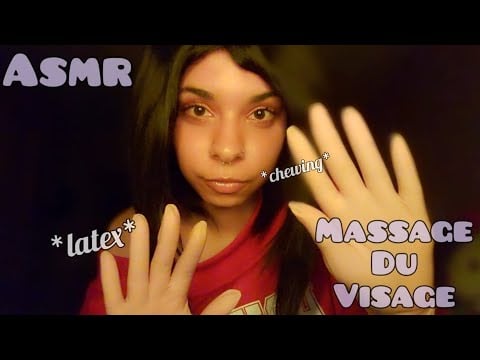 ASMR ◇ Je te masse le visage avec des gants en latex / Massaging your face with latex gloves 💫