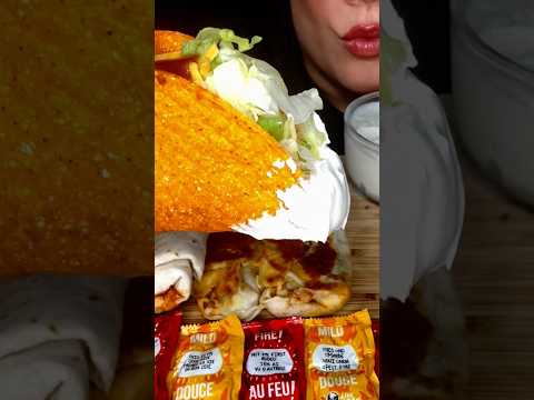 CRUNCHY NACHO CHEESE TACOS #asmr #tacobell #shorts