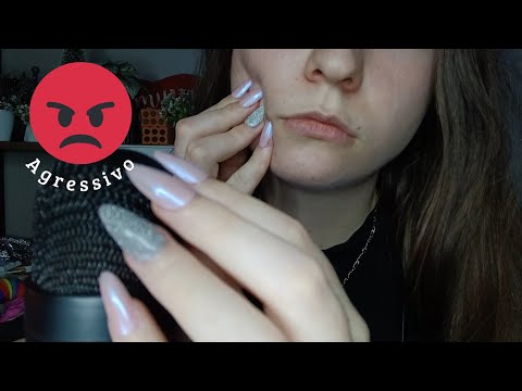 ASMR - descontando minha frustração no microfone ARRANHANDO O MIC INTENSAMENTE 😡