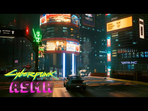 Cyberpunk ASMR 🌃 Driving Around Night City 🌃 CLOSE Up Ear to Ear Whispering