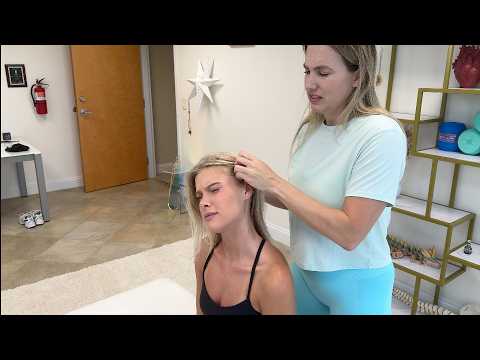 SCALP CRUNCHES + *Back Crack* Bonanza: Watch Her Spine Snap Back!