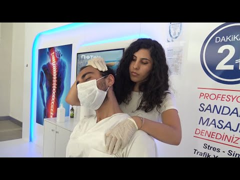 ASMR best female chair physiotherapy massage + back,neck,shoulder,arm,palm,leg,elbow sleep massage