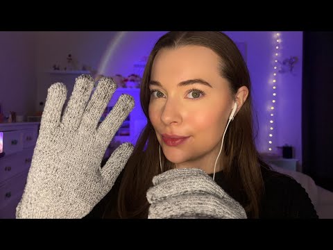 ASMR with Textured Gloves (sounds like waves crashing 🌊)