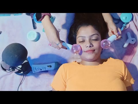 ASMR Relaxing | Face & Neck And Scalped Massage |