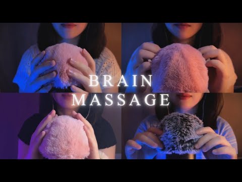 ASMR 2 Hour Fluffy Mic Touching & Scratching , Brain Massage , Sleepy , Asmr collection , No Talking