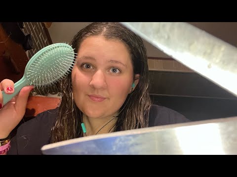 ASMR | Friend cuts your hair at a sleepover after a bad breakup